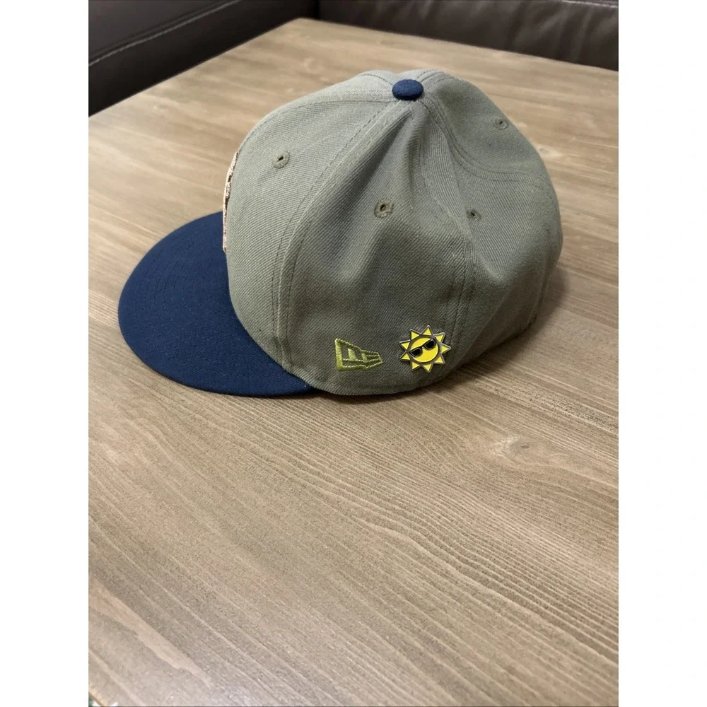 New York Yankees New Era 59FIFTY LIDS Tropical Tree Green Blue Hat Cap Size 7.25